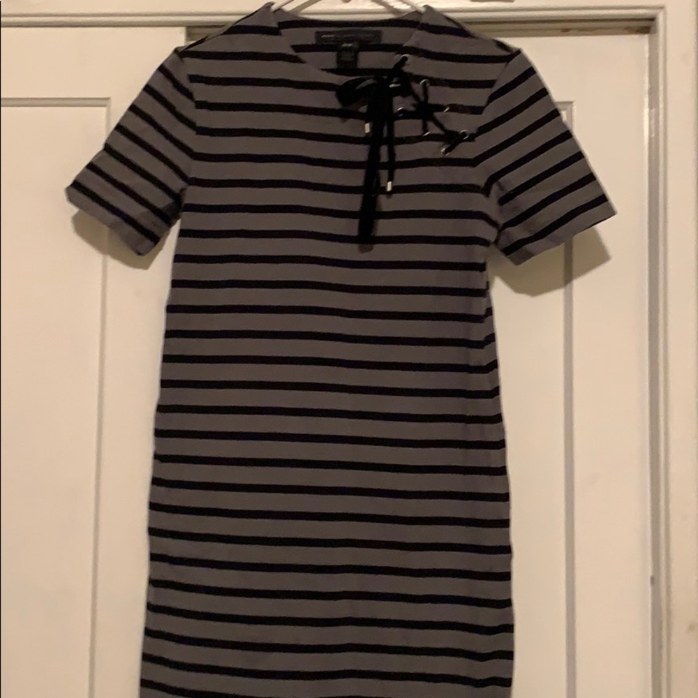 MBMJ Black/gray JACQUELYN STRIPED dress